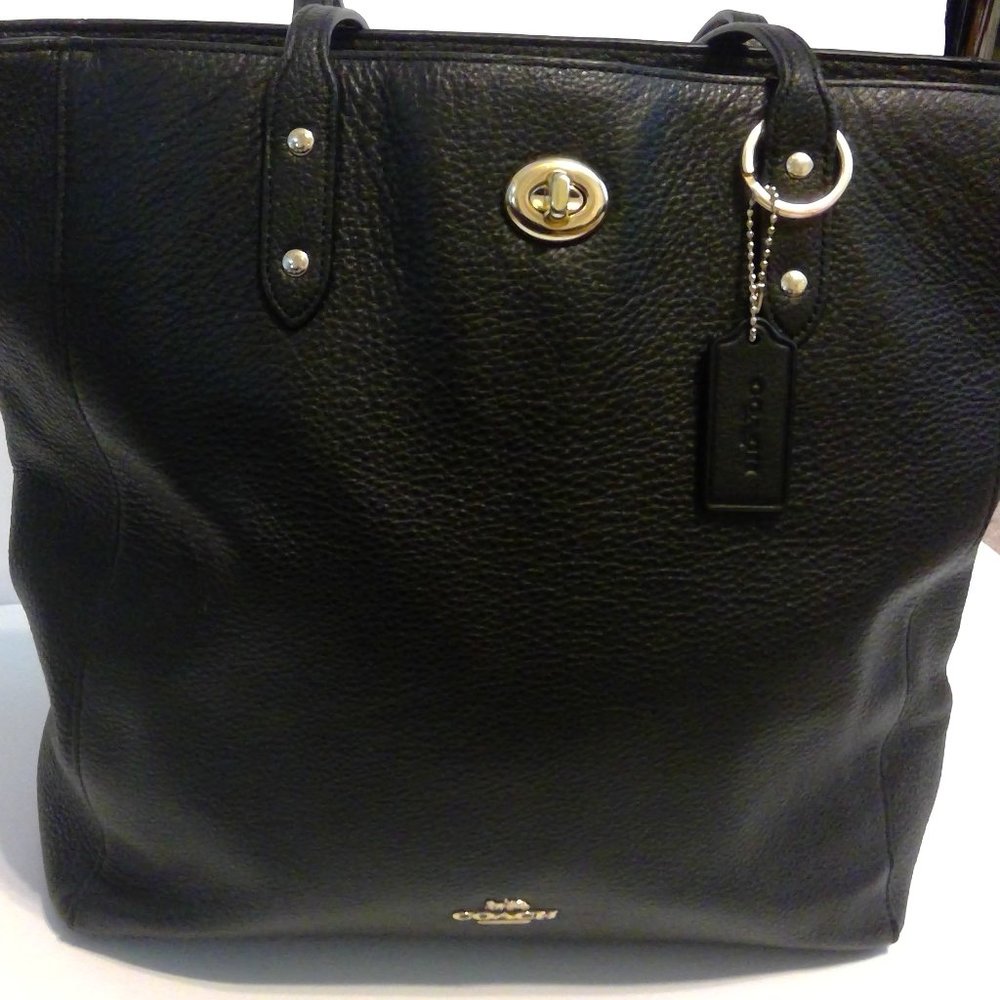 Coach Black Leather Carryall